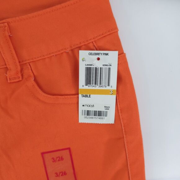 Celebrity Pink Women's Juniors' Cuffed Colored Denim Shorts Size 3 Neon Orange - Picture 5 of 9
